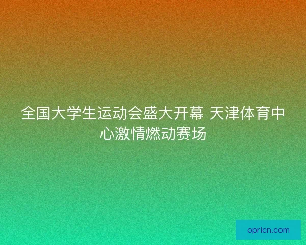全国大学生运动会盛大开幕 天津体育中心激情燃动赛场